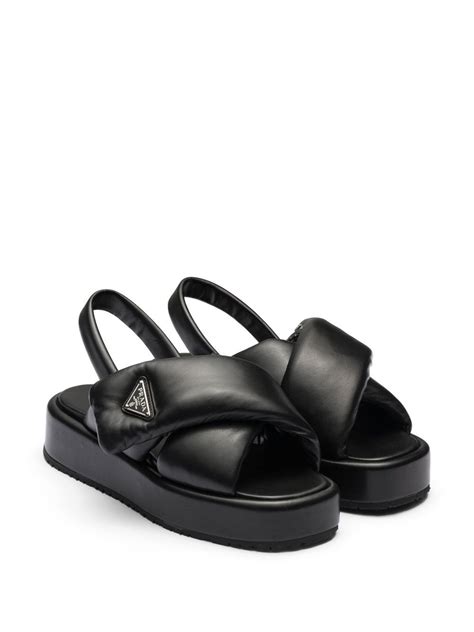 prada exaggerated sole|Prada soft padded sandals.